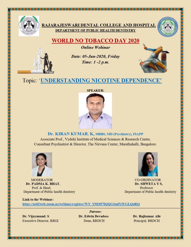 Webinar World No Tobacco day 2020